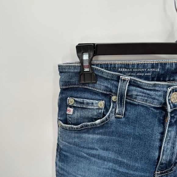 AG DENIM Farrah Skinny Ankle High Rise Skinny Denim Jean in 12 Year Fluid // 27 - Picture 5 of 14